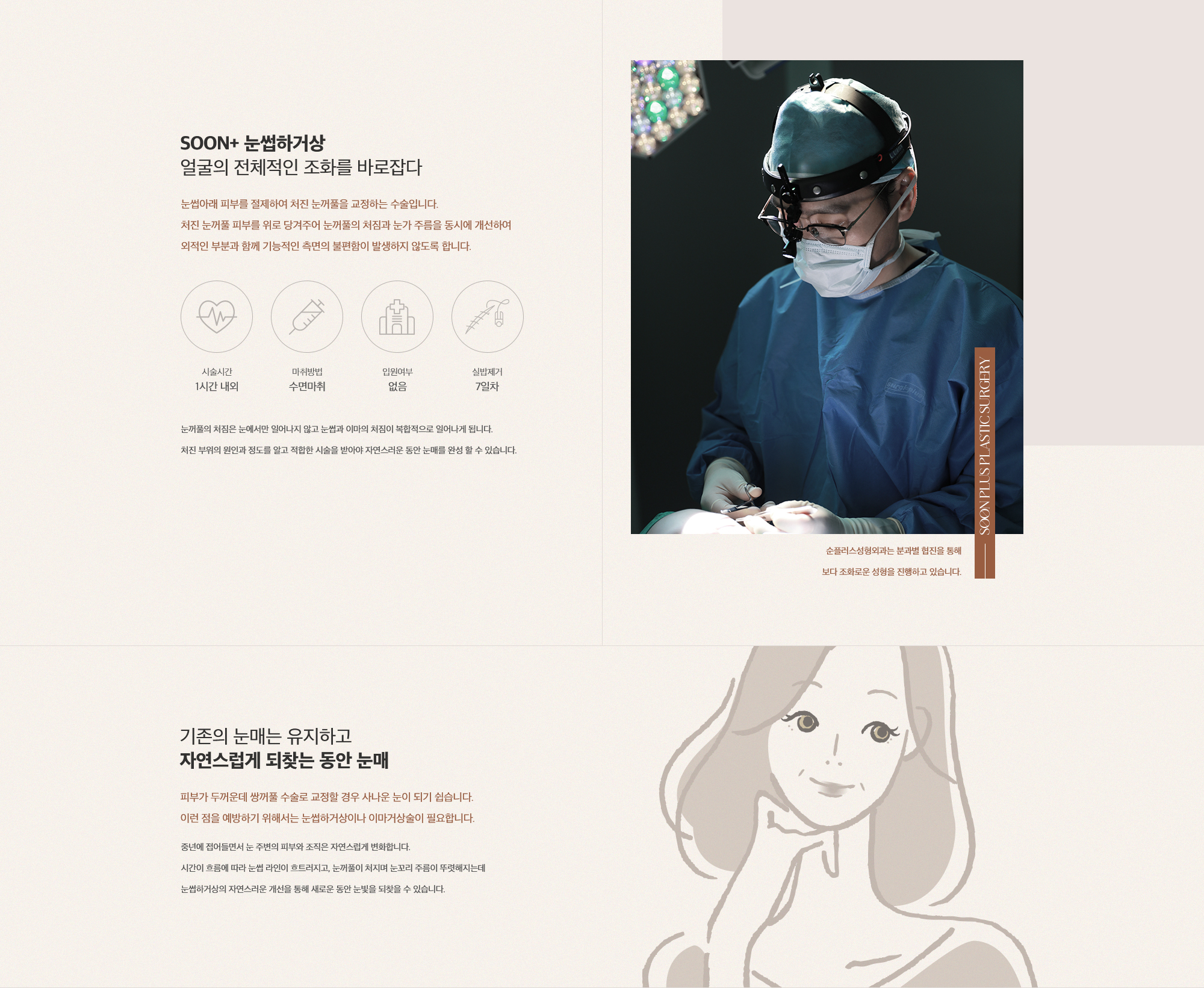 SOON+ 하안검 눈의 노화를 걷어내야 젊어집니다.